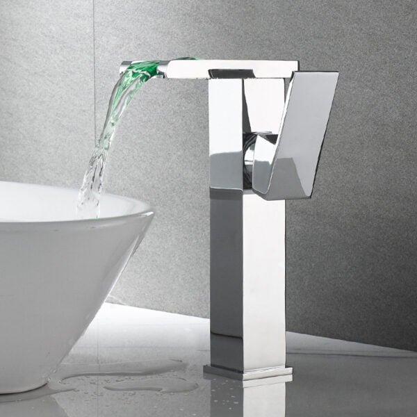 Luminous Waterfall LED Basin Faucet