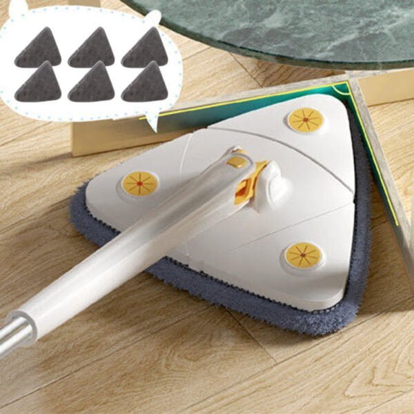 Multipurpose Rotating Mop with triangular head , Hands-free washing with Multipurpose Rotating Mop, Multipurpose Rotating Mop for floors and windows