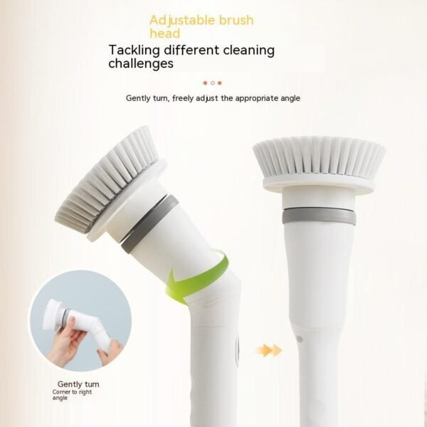 Power Scrub Electric Cleaning Brush Multifunctional Electric Cleaning Brush in use White Electric Cleaning Brush with Type-C charging interface