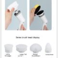 Power Scrub Electric Cleaning Brush Multifunctional Electric Cleaning Brush in use White Electric Cleaning Brush with Type-C charging interface